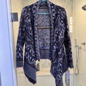 Fair Isle Open Front Cardigan